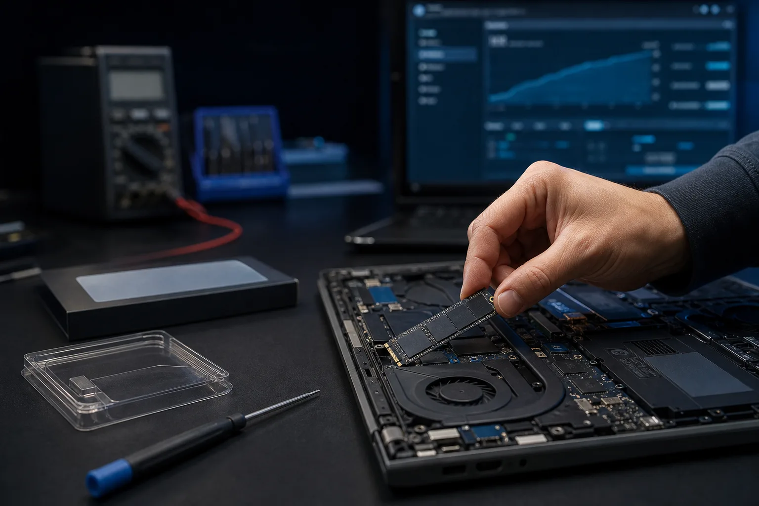 Installation d’un SSD NVMe pour améliorer les performances d’un ordinateur portable